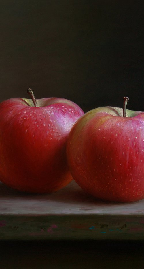 Two apples by Albert Kechyan