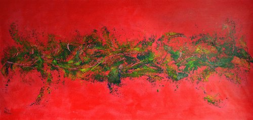 RAINFOREST. XXL .91x190 centimeters. by Thierry Vobmann. Abstract .