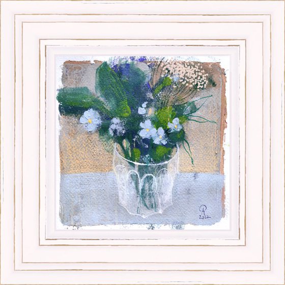 Tiny Bouquet - framed, ready to hang