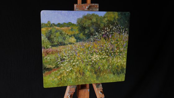 Sunny Summer - summer landscape painting