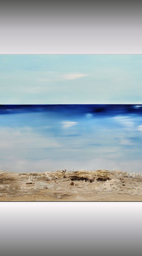 Longing  - Abstract Art - Acrylic Painting - Canvas Art - Abstract Painting - Modern Seascape -  Statement Painting by Edelgard Schroer