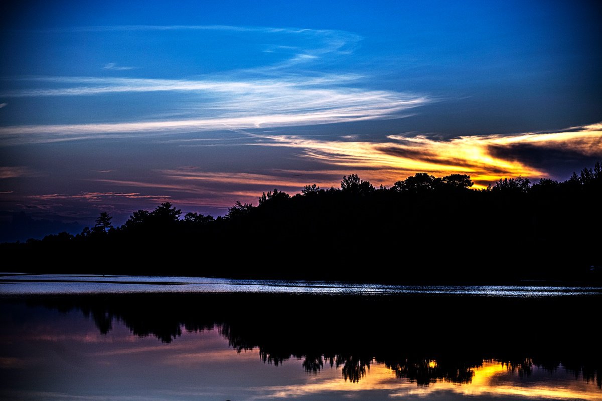Photorealistic Landscape Photograph By David Huntzinger, 28 X 17, Twilight Reflections, Original Artwork