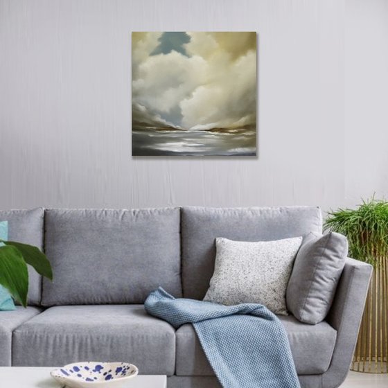 A Home At The End Of The World - Original Seascape Oil Painting on Stretched Canvas