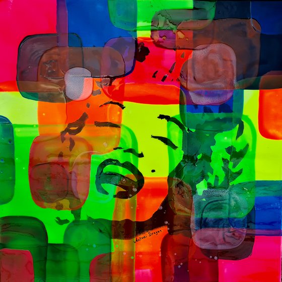 Marilyn Monroe abstract happiness
