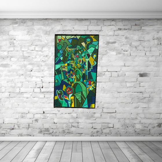 Chaos n. 5 - (Flowers in green)