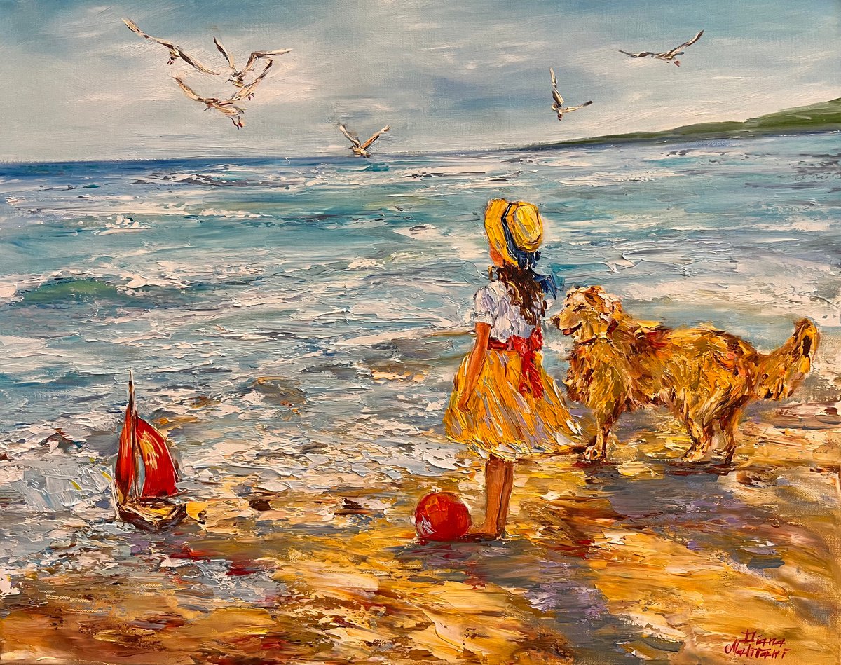 Au Bord De La Mer By Diana Malivani, 20 X 16, Artwork For Sale On Artfinder