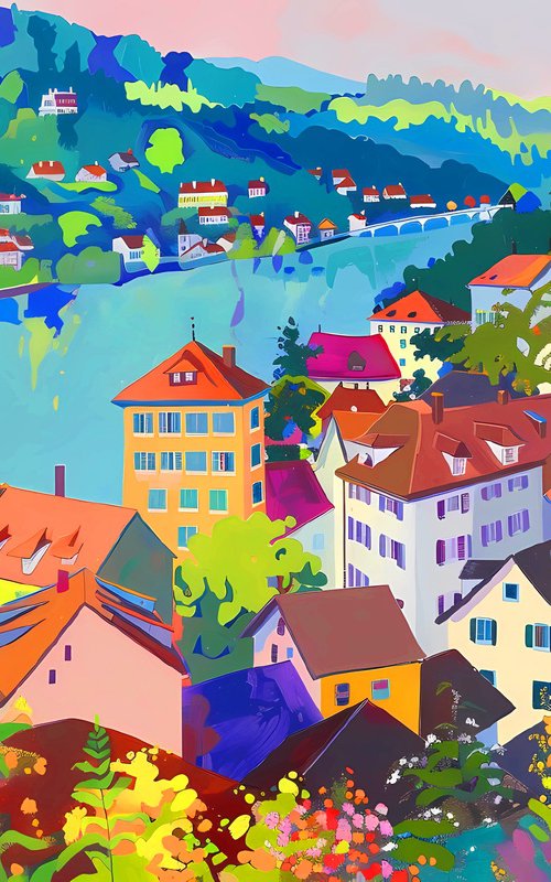 Switzerland. Colorful houses by BAST