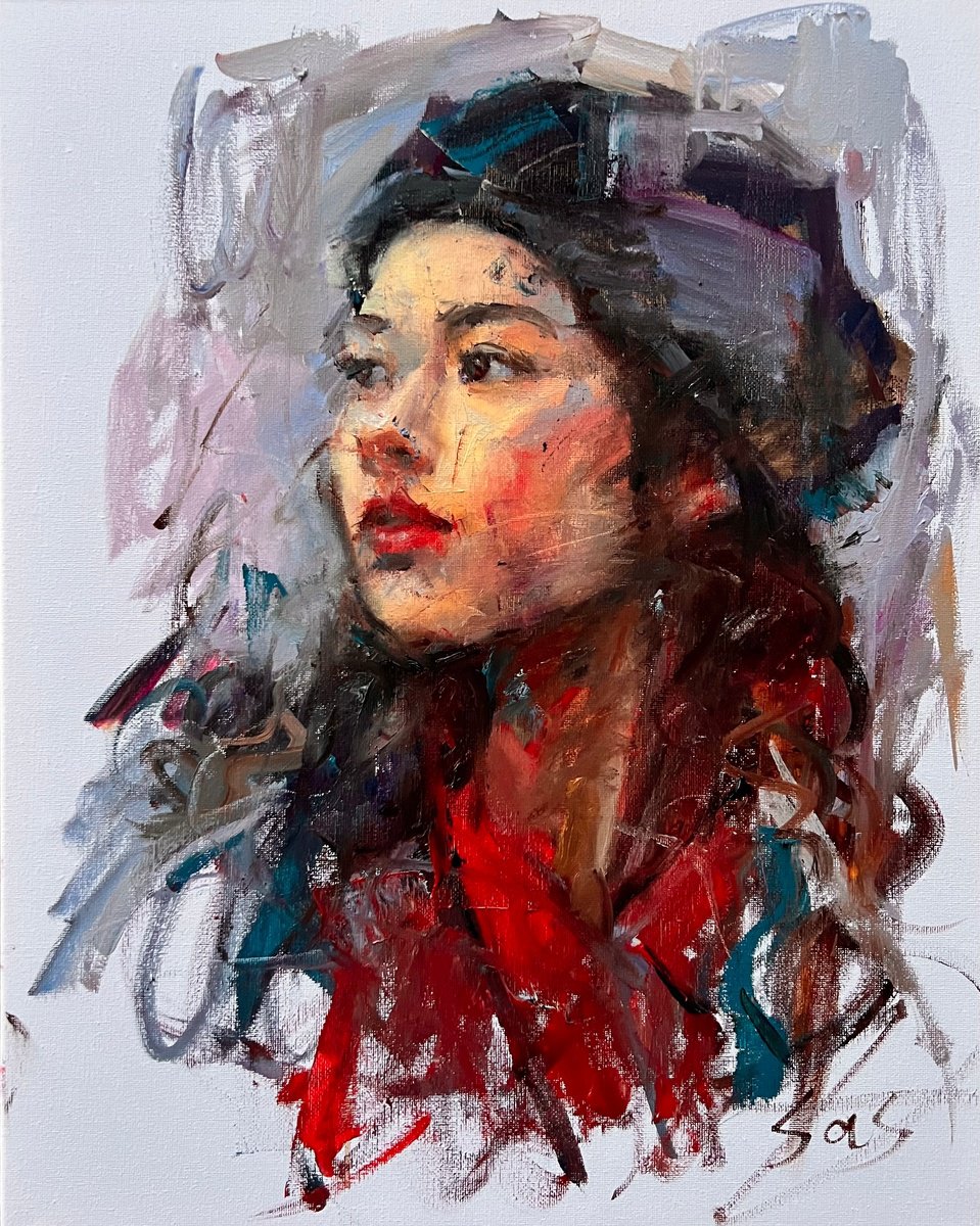Japanese girl Oil painting: Liubou Sas | Artfinder