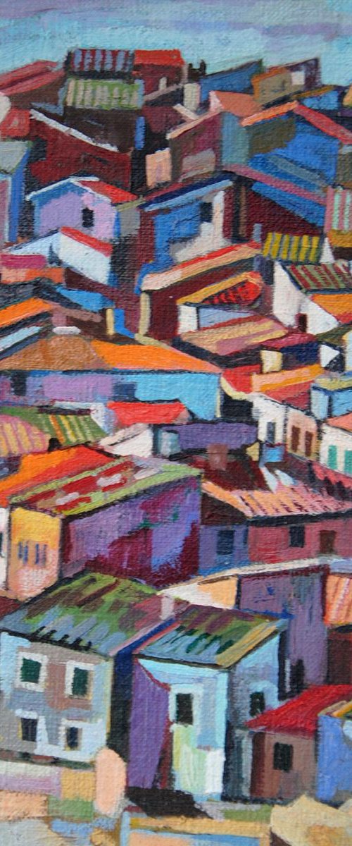 Cityscape /  21 x 15.3 x 0.3 cm by Maja Đokić Mihajlović