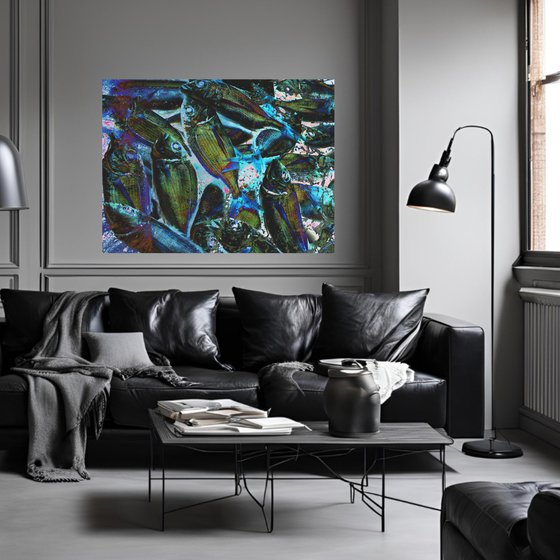 Digital collage Colorful Fish