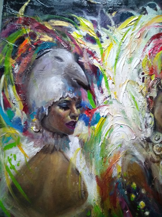 Carnival- Impasto Oil Painting