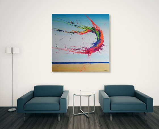 Summer Phenomenon III (Spirits Of Skies 100206) - 100 x 100 cm - XXL (40 x 40 inches)