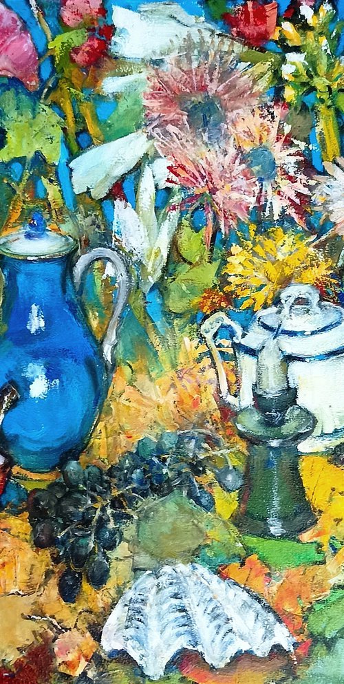 Still life with lilies by Nina Stasiukova
