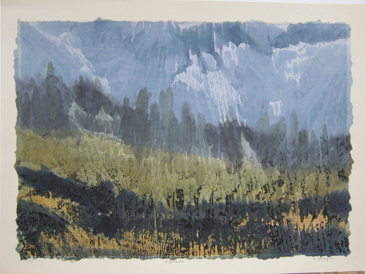 Impressionistic Landscape Limited Edition Print By Aidan Flanagan Irish Landscapes, 26 X 19, Highlands - Irish Landscape, Artfinder