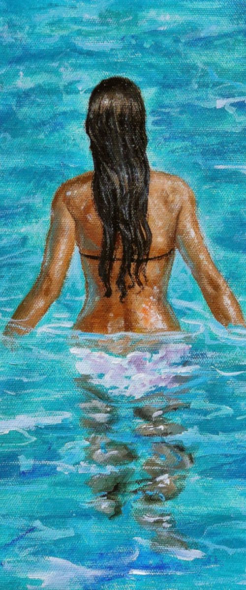 Girl in pool 4 by Vishalandra Dakur