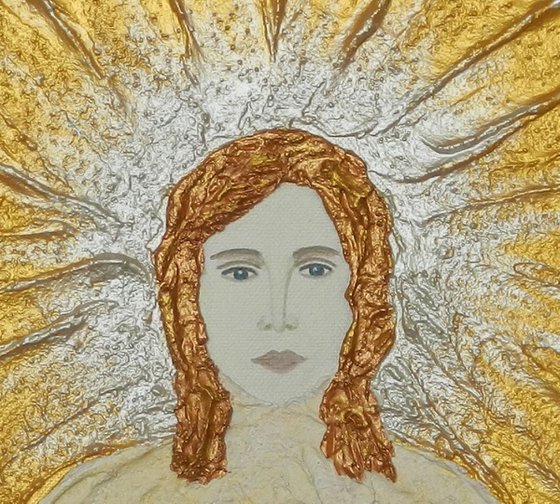 "Archangel Michael" / "Archangel Gabriel" - modern abstract impasto paintings