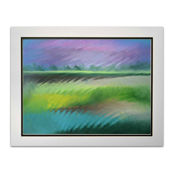 Blustery Day - flowing abstract landscape