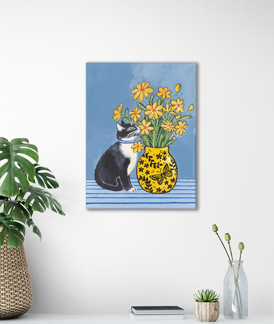 "Sunny bouquet" Maximalist Modern Matisse-Inspired Original Painting
