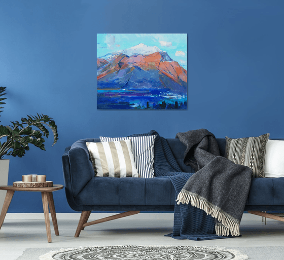 Mountains Switzerland Alp Italy Large Painting