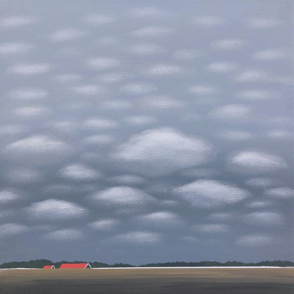  Yayoi Kusama Clouds (2) By Nelly Van Nieuwenhuijzen, 12 X 12, Artwork For Sale On Artfinder