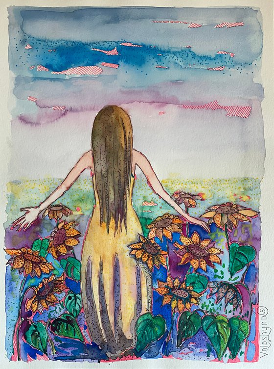 Girl in flowers