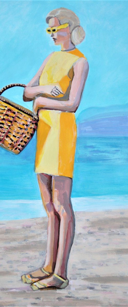 Vintage girl / 70 x 50 cm by Alexandra Djokic