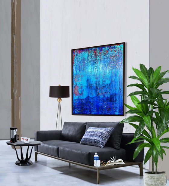 THE DEEP BLUE, black framed