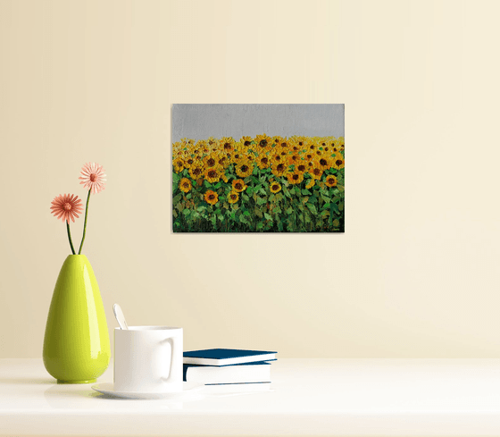 Sunflowers ! Oil painting on ready to hang canvas