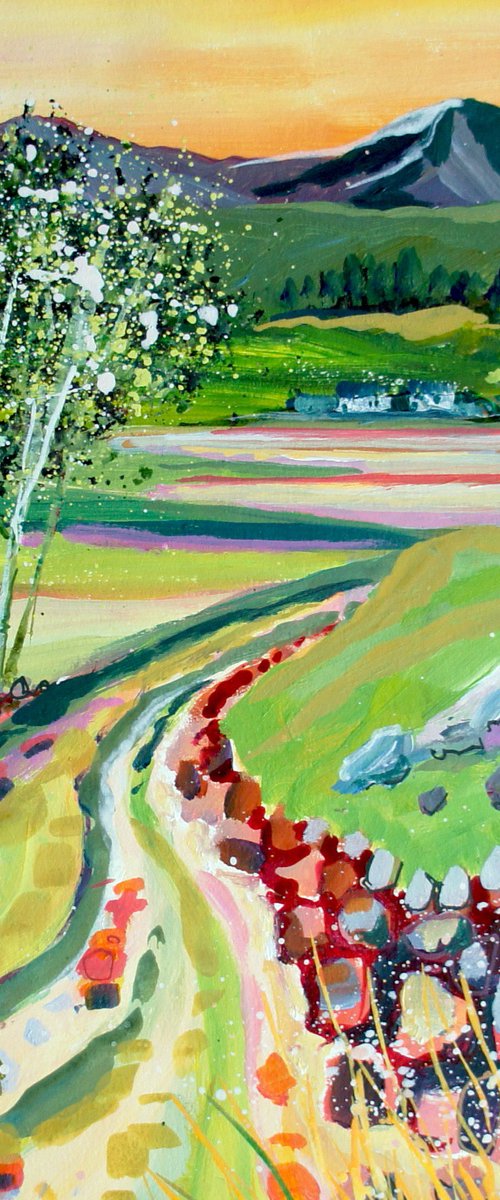 Sunset Footpath by Julia  Rigby