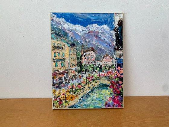 Chamonix town in France