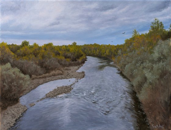 A View From the Old Bridge in Autumn