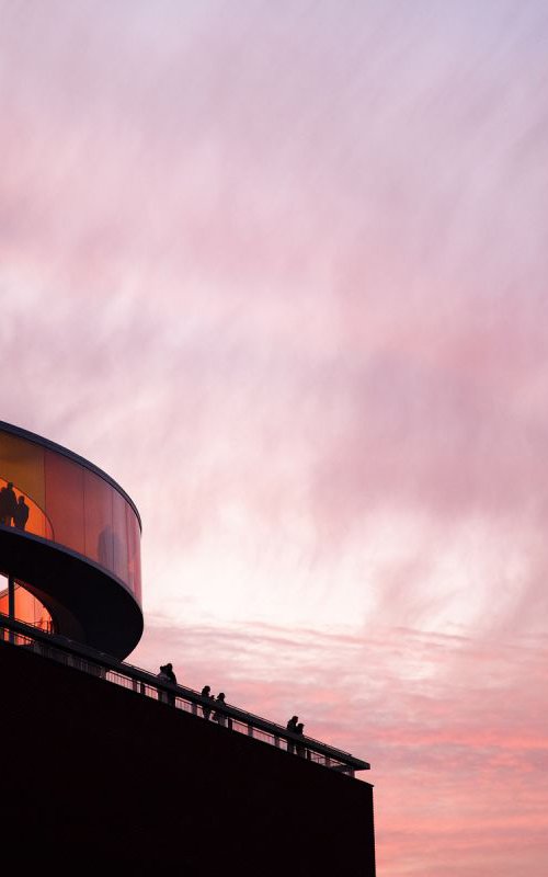 ARoS at sunset, Aarhus, Denmark by Paula Smith