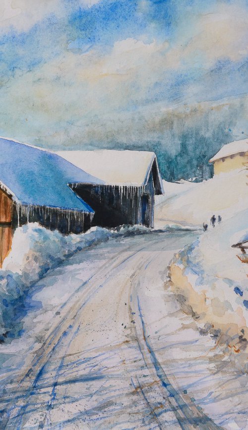 Winter road (3 pieces) by Eve Mazur