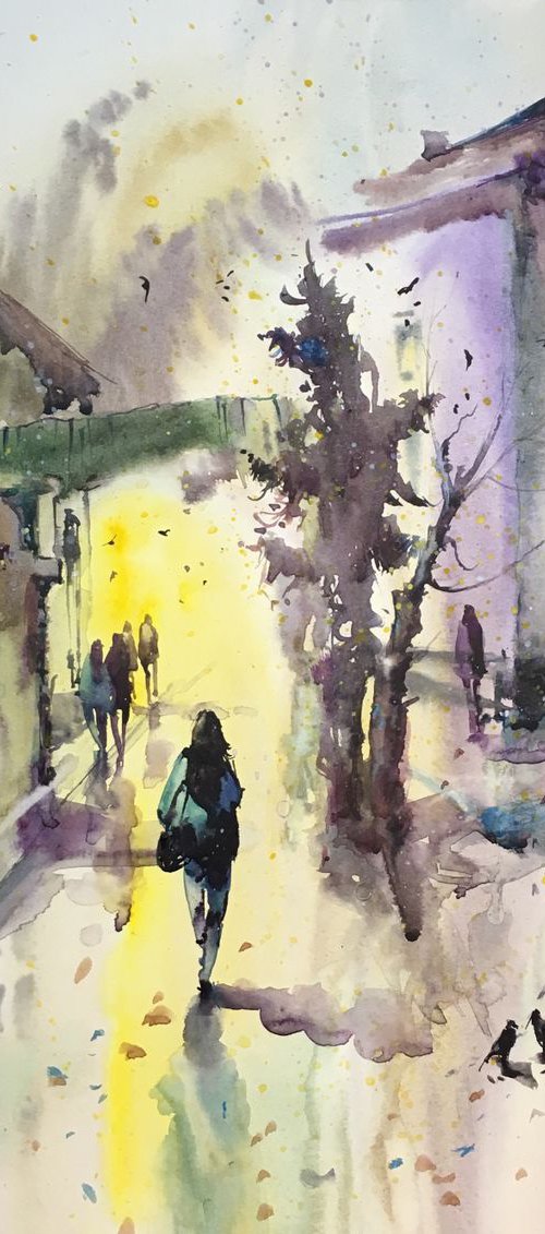 "Surrounded by yellow" SOLD by Iulia Carchelan