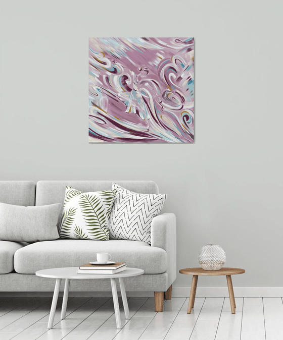 Lady abstract, 80 x 80 cm