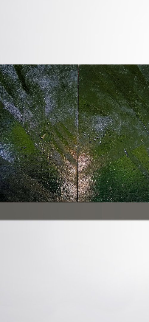 "Clearing" diptych by Marya Matienko