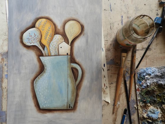 A world inside a plant vase