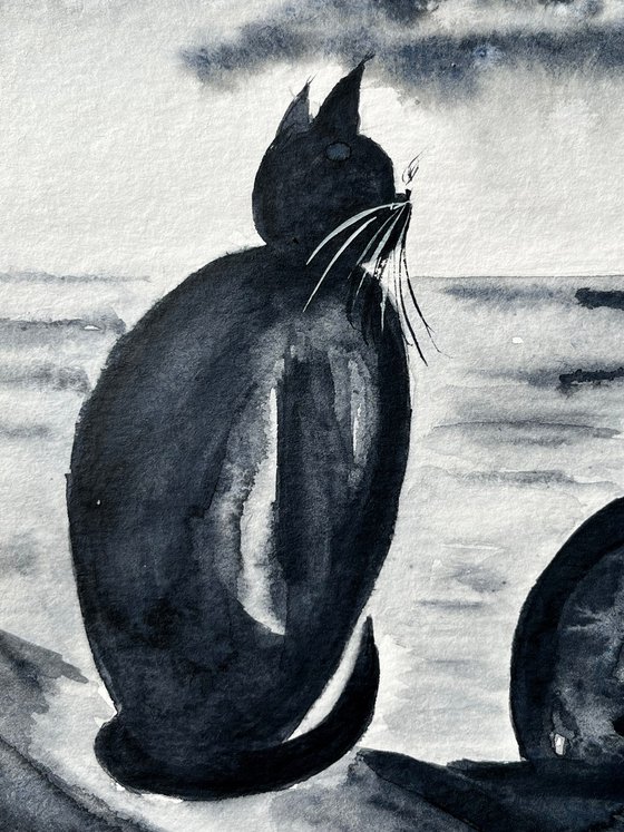 Fishing Cat Painting