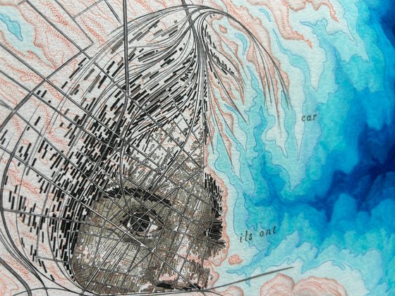 Tombolo ~ hand-drawn imaginary map