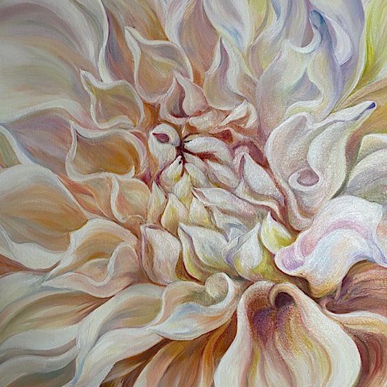 'Precious'- Dahlia Flower Painting