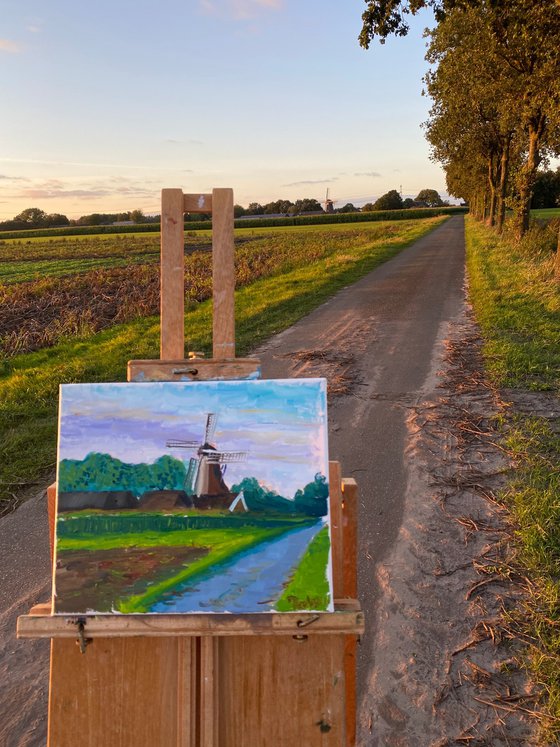 Windmill in Wachtum. Plein Air