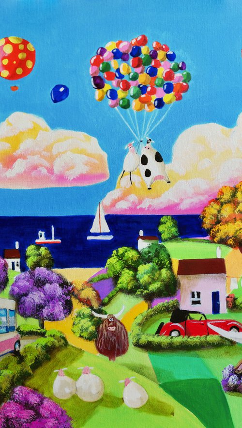 Cows and an Ice cream van by Gordon Bruce