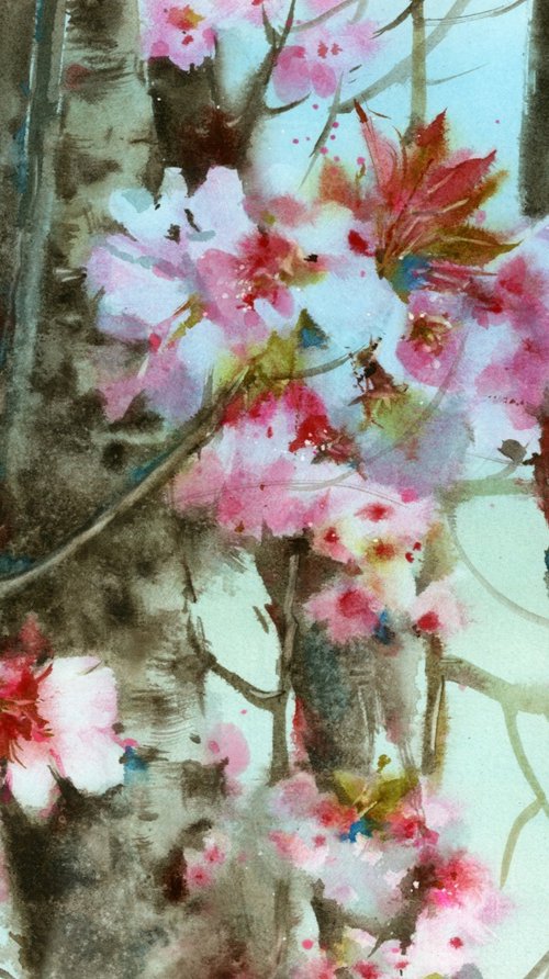 Japanese Garden, blue by Tatyana Tokareva