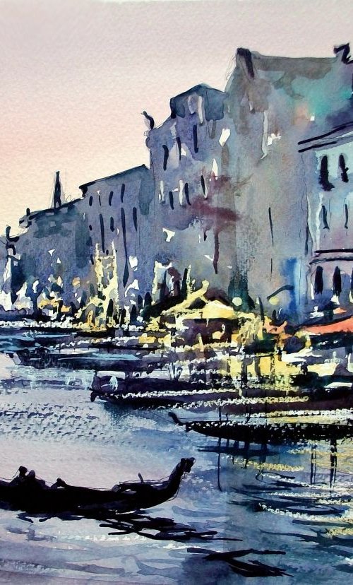 Venetian Evening by Anthony Barrow BA(Hons) Fine Art