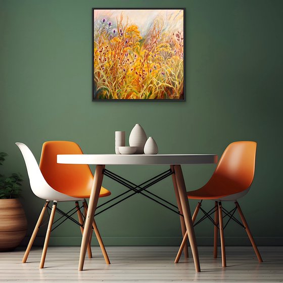 Meliorism- wild Flower Meadow painting