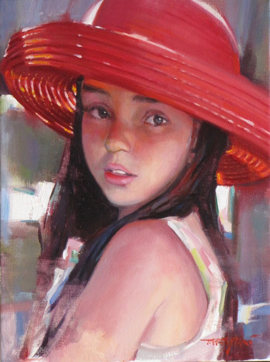 Girl With Red Hat 2015 by Takayuki Harada