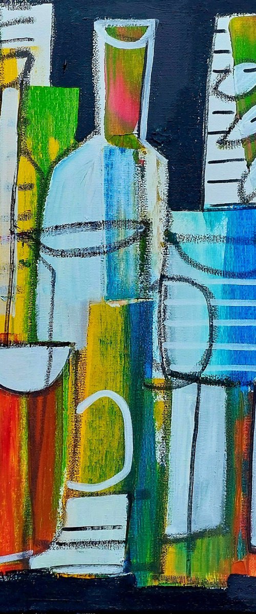 Still Life with Bottles III by Jan Rippingham