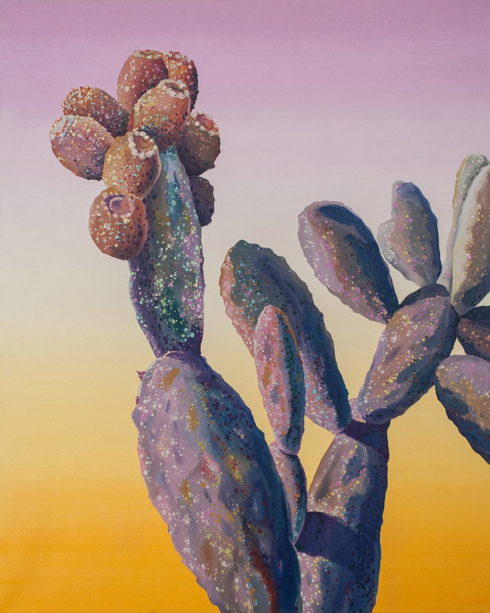 Photorealistic Botanical Oil Painting By Dominic Virtosu, 34 X 42, Infinite Sunset, Original Artwork