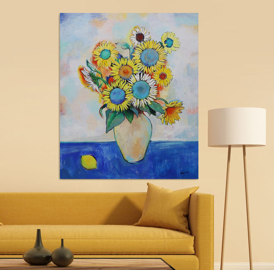 Sunflowers with Lemon