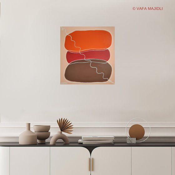 Zen Minimalism. Calming Warm Autumn Stones